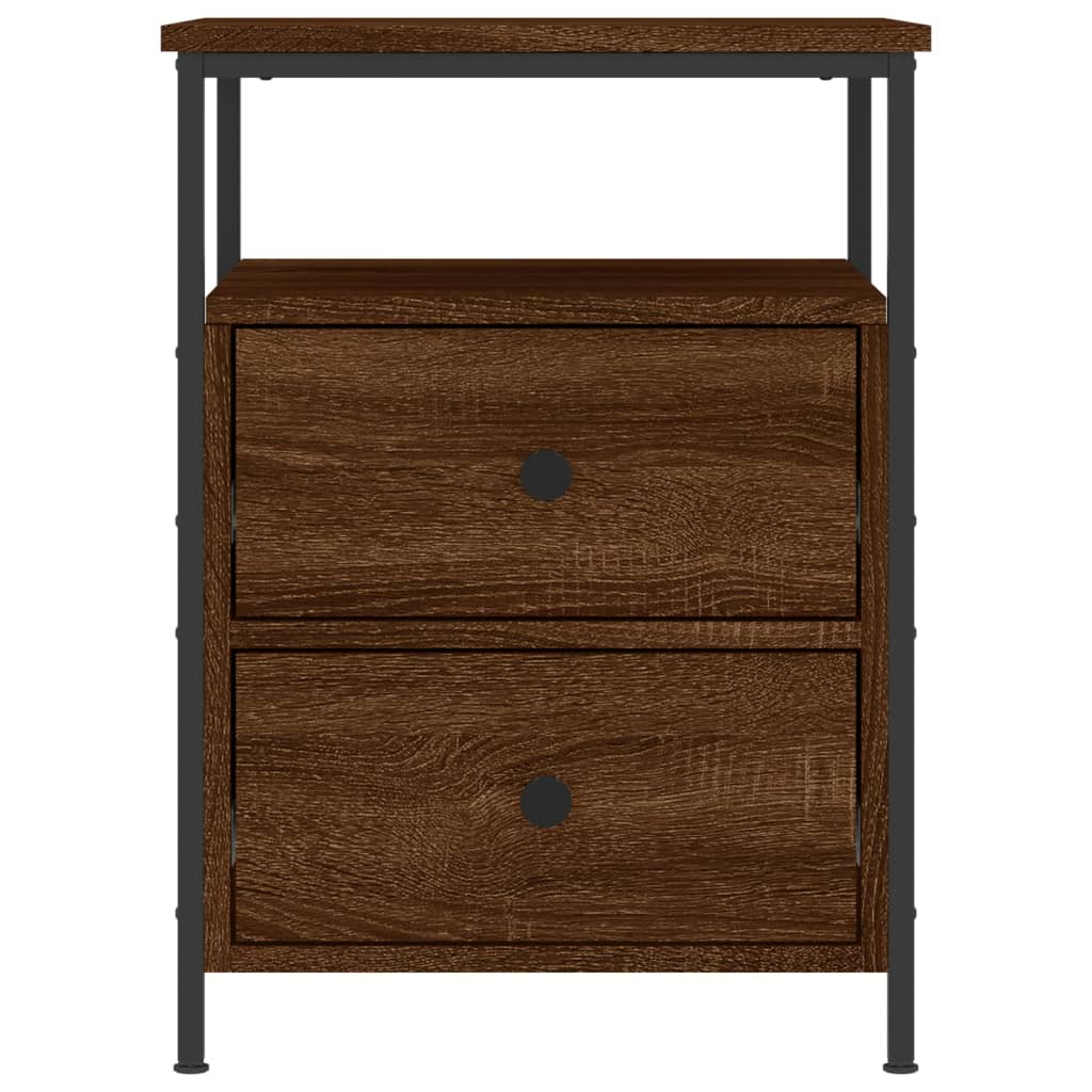 Nachtkastjes 2 st 44x45x60 cm bewerkt hout bruin eikenkleur Nachtkastjes | Creëer jouw Trendy Thuis | Gratis bezorgd & Retour | Trendy.nl