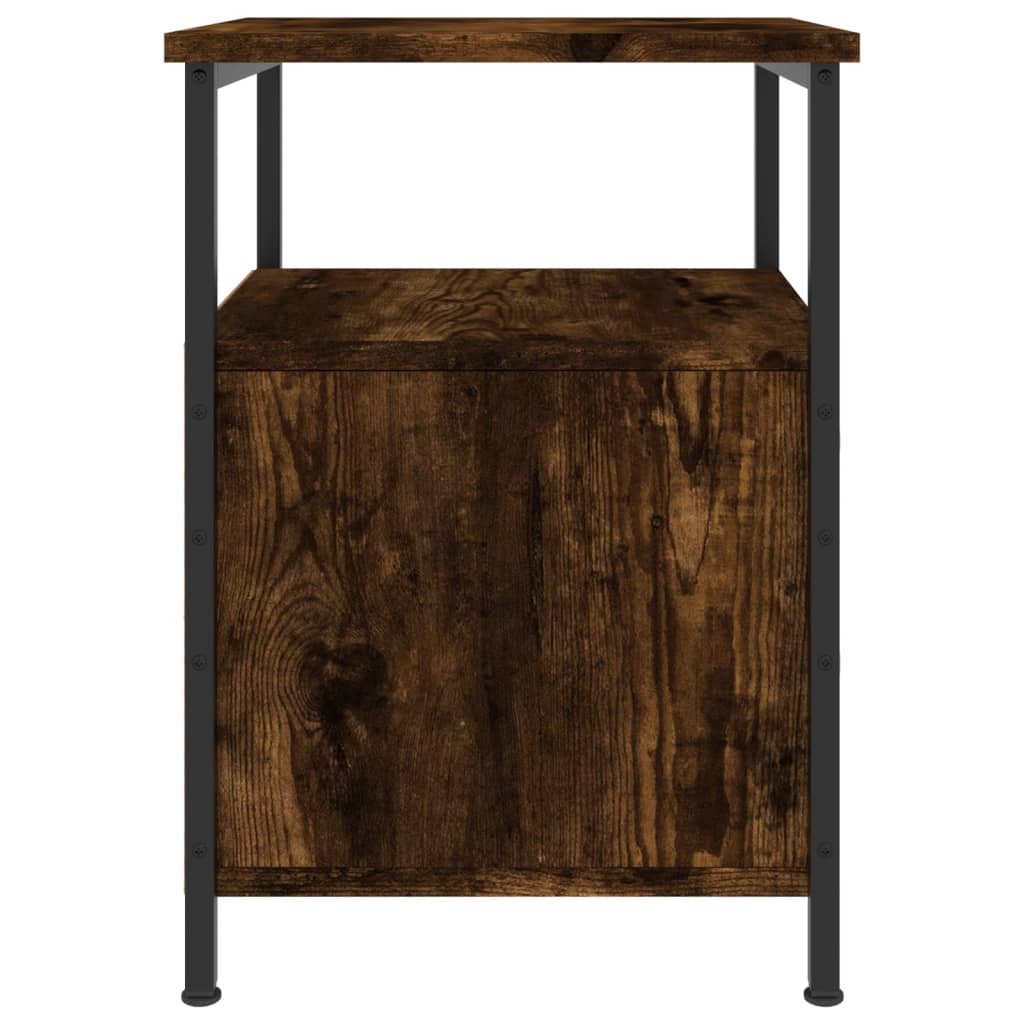 Nachtkastjes 2 st 34x35,5x50 cm bewerkt hout gerookt eikenkleur Nachtkastjes | Creëer jouw Trendy Thuis | Gratis bezorgd & Retour | Trendy.nl