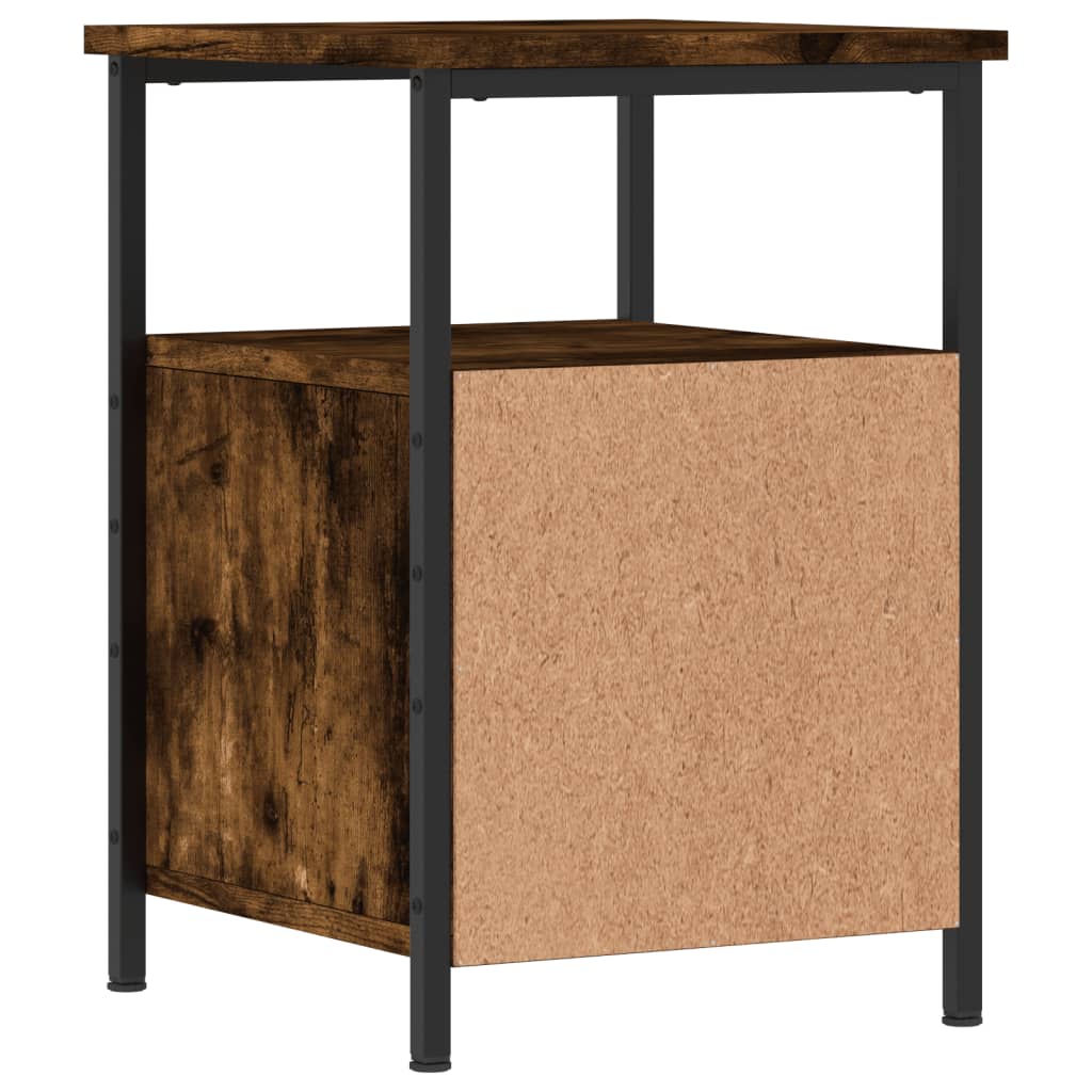 Nachtkastjes 2 st 34x35,5x50 cm bewerkt hout gerookt eikenkleur Nachtkastjes | Creëer jouw Trendy Thuis | Gratis bezorgd & Retour | Trendy.nl