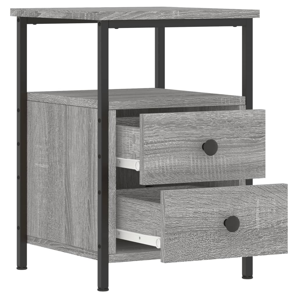 Nachtkastje 34x35,5x50 cm bewerkt hout grijs sonoma Nachtkastjes | Creëer jouw Trendy Thuis | Gratis bezorgd & Retour | Trendy.nl