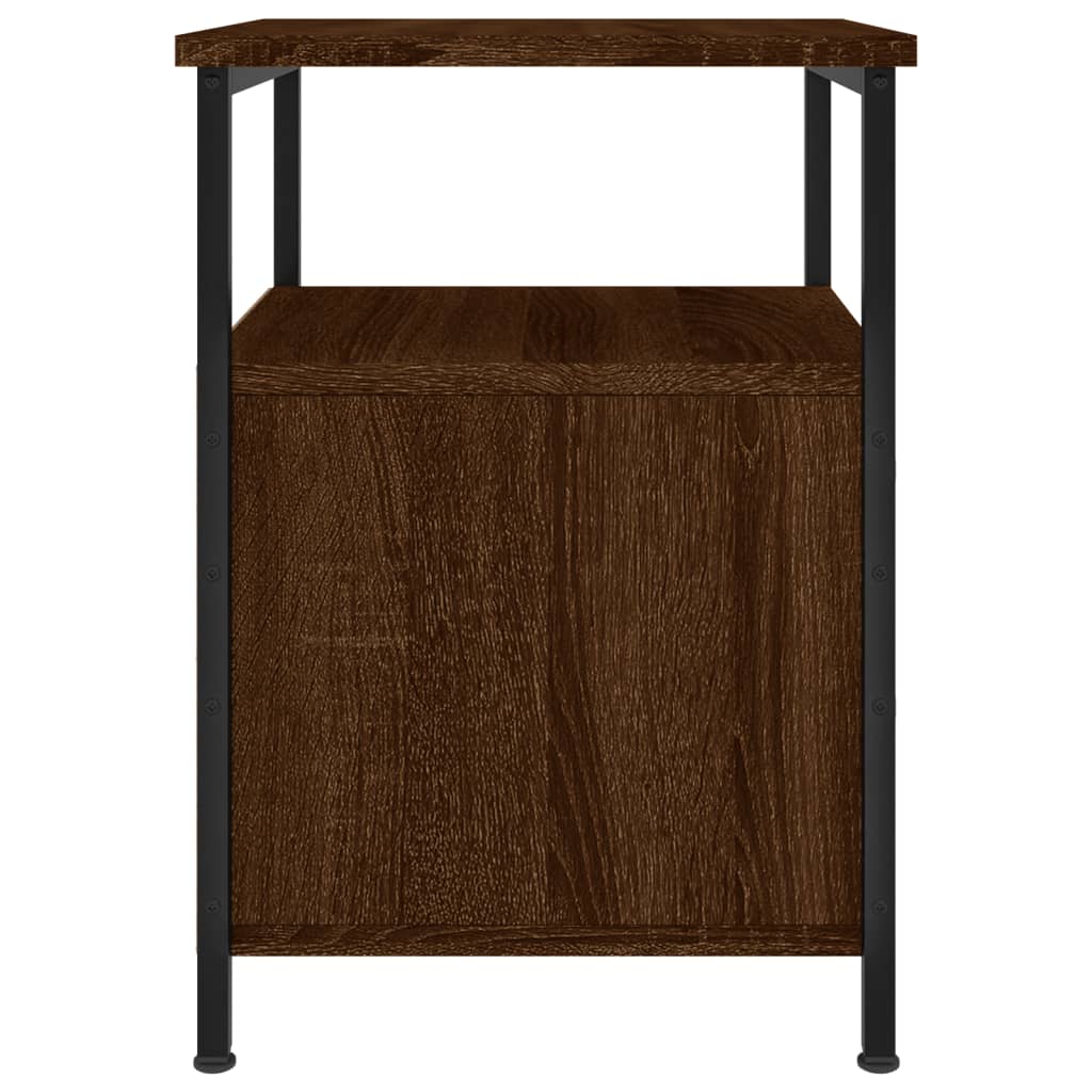 Nachtkastjes 2 st 34x35,5x50 cm bewerkt hout bruin eikenkleur Nachtkastjes | Creëer jouw Trendy Thuis | Gratis bezorgd & Retour | Trendy.nl