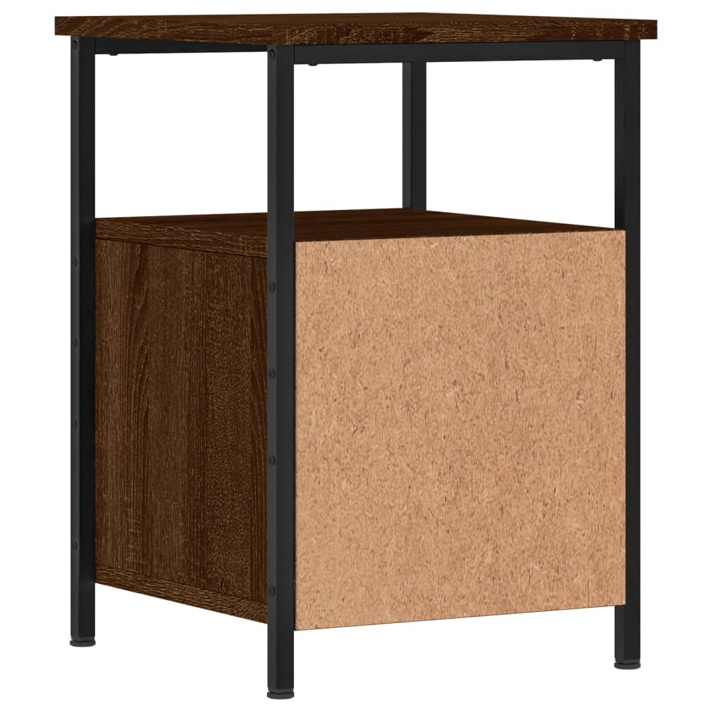 Nachtkastjes 2 st 34x35,5x50 cm bewerkt hout bruin eikenkleur Nachtkastjes | Creëer jouw Trendy Thuis | Gratis bezorgd & Retour | Trendy.nl