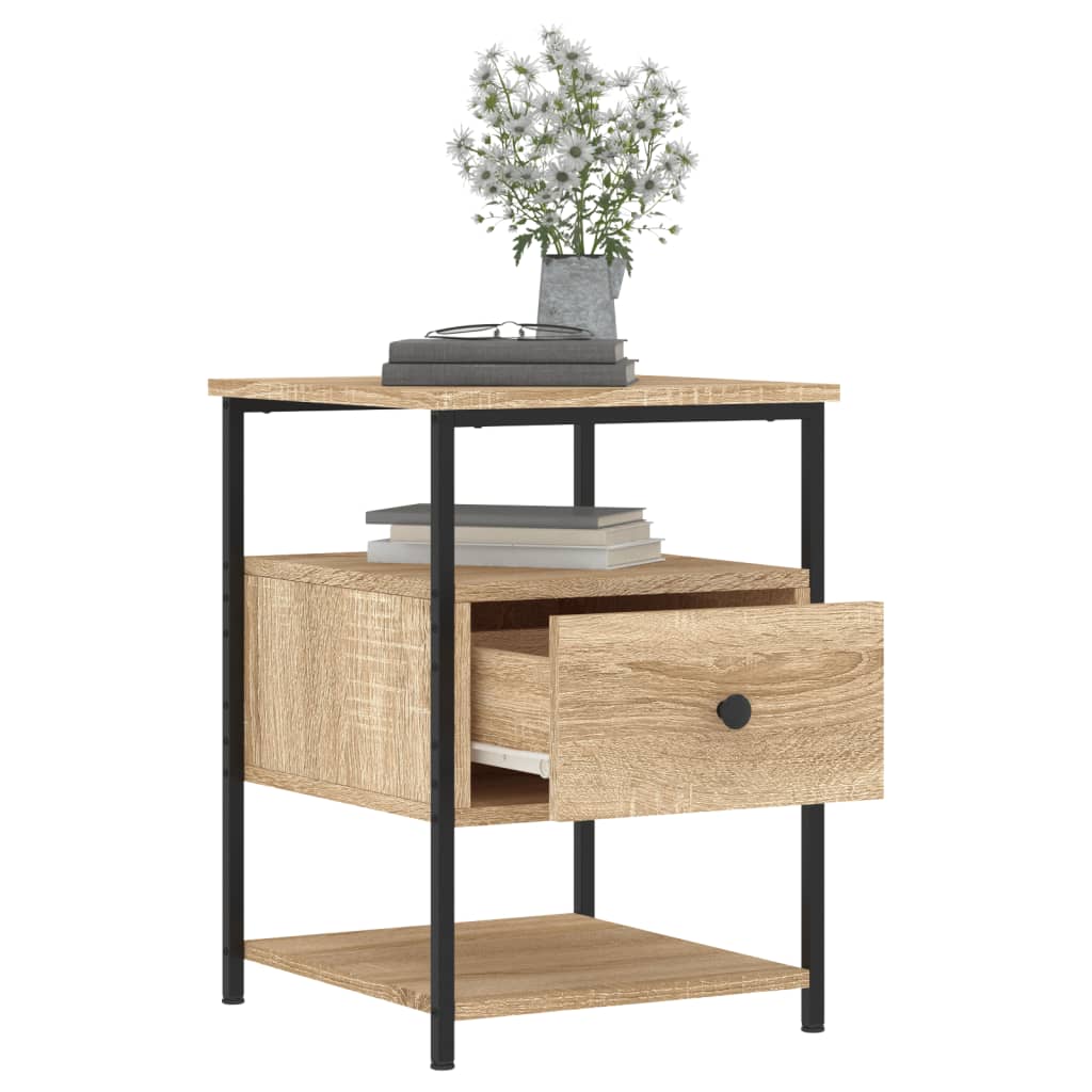 Nachtkastjes 2 st 40x42x56 cm bewerkt hout sonoma eikenkleurig Nachtkastjes | Creëer jouw Trendy Thuis | Gratis bezorgd & Retour | Trendy.nl