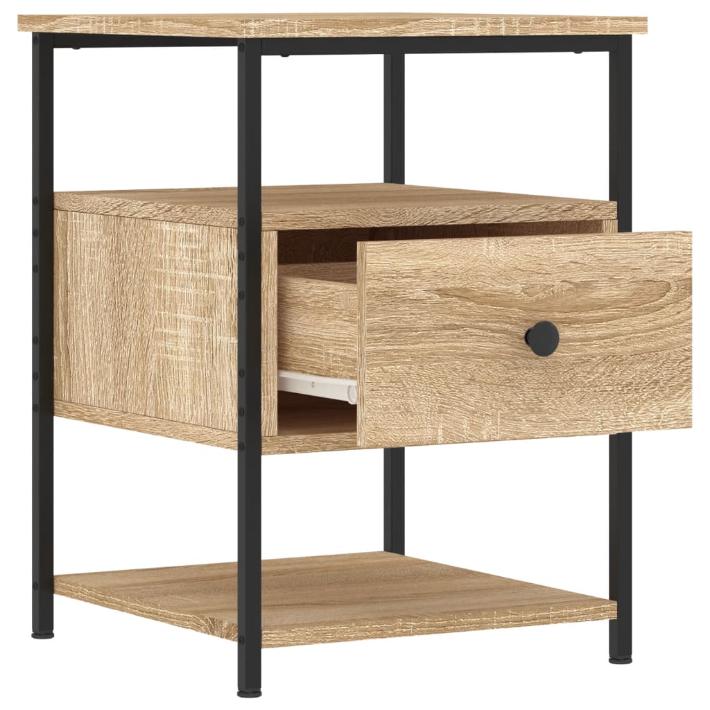 Nachtkastjes 2 st 40x42x56 cm bewerkt hout sonoma eikenkleurig Nachtkastjes | Creëer jouw Trendy Thuis | Gratis bezorgd & Retour | Trendy.nl