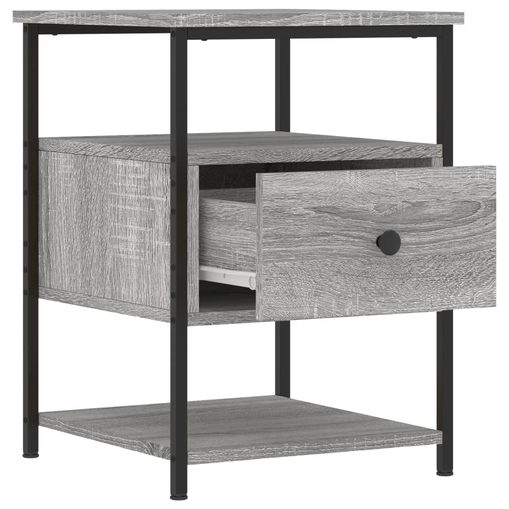 Nachtkastjes 2 st 40x42x56 cm bewerkt hout grijs sonoma eiken Nachtkastjes | Creëer jouw Trendy Thuis | Gratis bezorgd & Retour | Trendy.nl