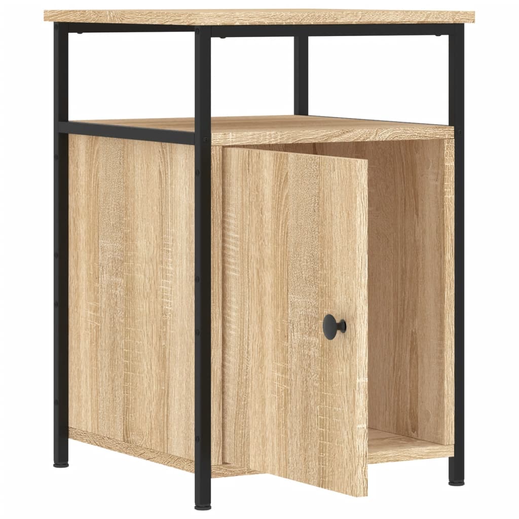 Nachtkastjes 2 st 40x42x60 cm bewerkt hout sonoma eikenkleurig Nachtkastjes | Creëer jouw Trendy Thuis | Gratis bezorgd & Retour | Trendy.nl