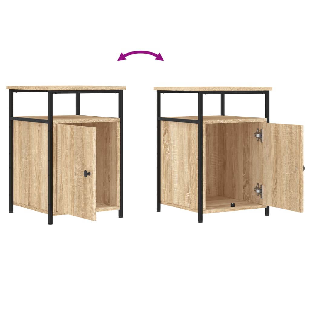 Nachtkastjes 2 st 40x42x60 cm bewerkt hout sonoma eikenkleurig Nachtkastjes | Creëer jouw Trendy Thuis | Gratis bezorgd & Retour | Trendy.nl