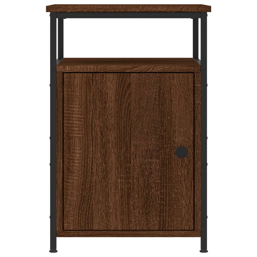 Nachtkastje 40x42x60 cm bewerkt hout bruin eikenkleur Nachtkastjes | Creëer jouw Trendy Thuis | Gratis bezorgd & Retour | Trendy.nl