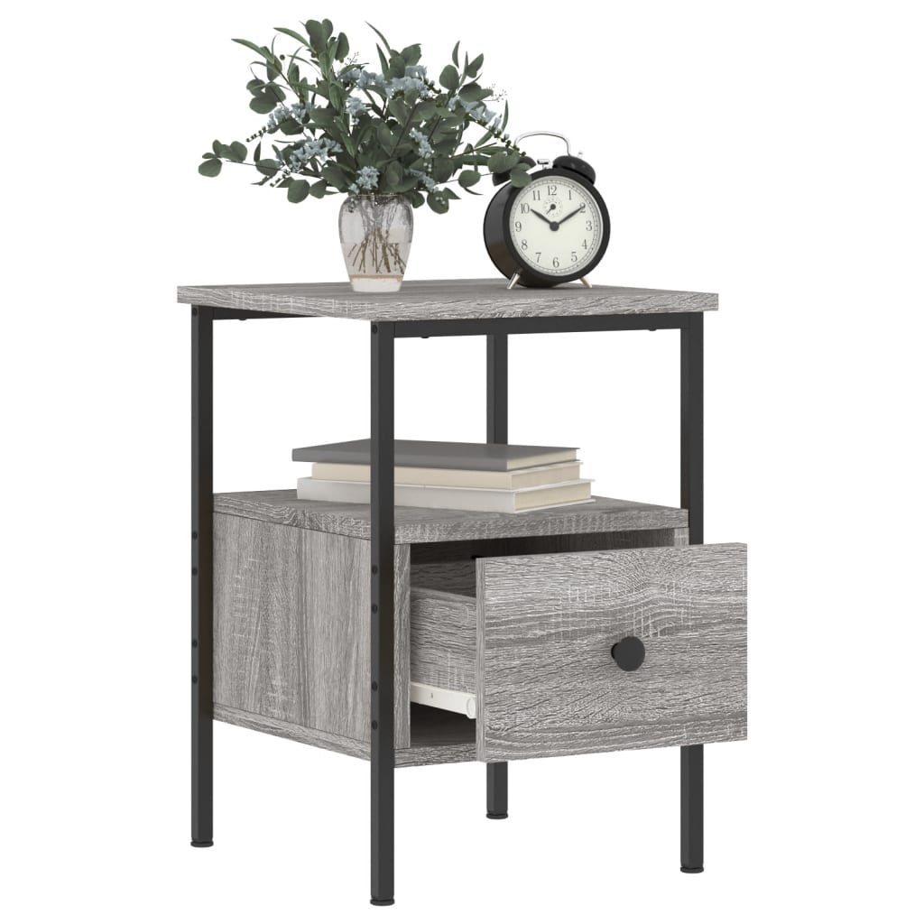 Nachtkastjes 2 st 34x36x50 cm bewerkt hout grijs sonoma eiken Nachtkastjes | Creëer jouw Trendy Thuis | Gratis bezorgd & Retour | Trendy.nl