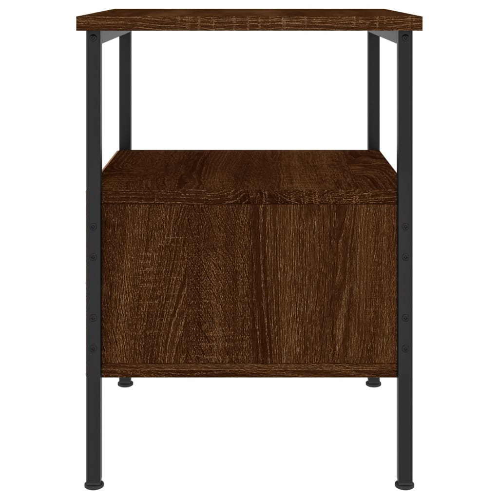 Nachtkastje 34x36x50 cm bewerkt hout bruin eikenkleur Nachtkastjes | Creëer jouw Trendy Thuis | Gratis bezorgd & Retour | Trendy.nl