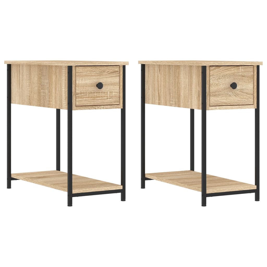 Nachtkastjes 2 st 30x60x60 cm bewerkt hout sonoma eikenkleurig Nachtkastjes | Creëer jouw Trendy Thuis | Gratis bezorgd & Retour | Trendy.nl