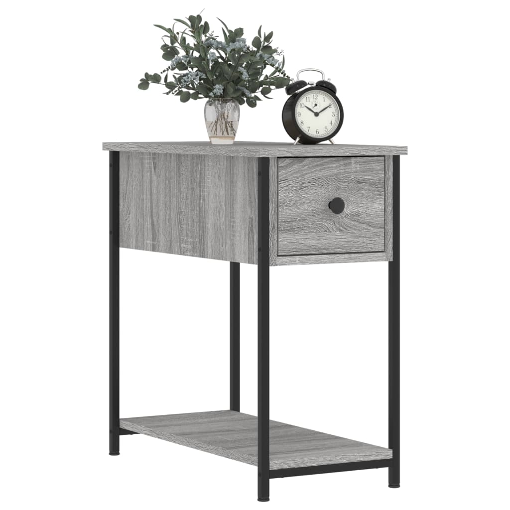 Nachtkastje 30x60x60 cm bewerkt hout grijs sonoma eikenkleurig Nachtkastjes | Creëer jouw Trendy Thuis | Gratis bezorgd & Retour | Trendy.nl