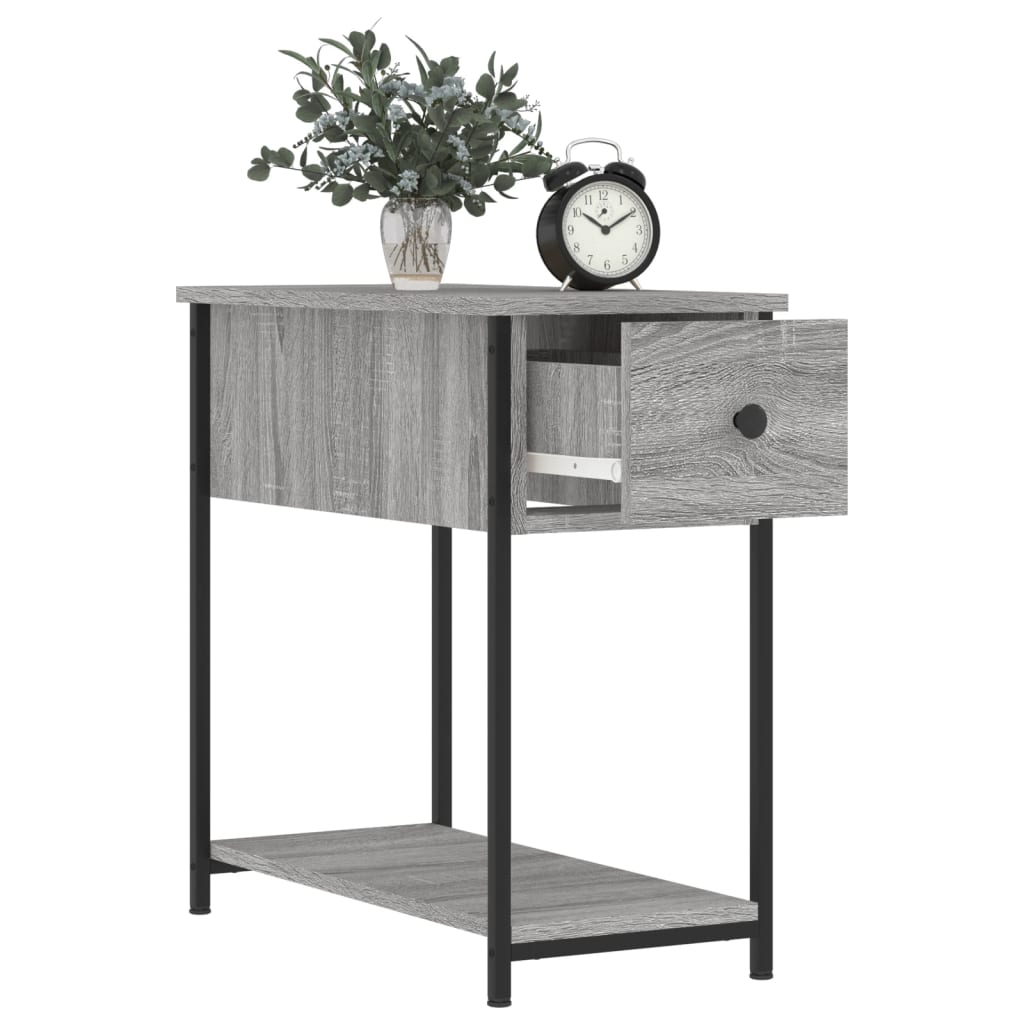 Nachtkastje 30x60x60 cm bewerkt hout grijs sonoma eikenkleurig Nachtkastjes | Creëer jouw Trendy Thuis | Gratis bezorgd & Retour | Trendy.nl