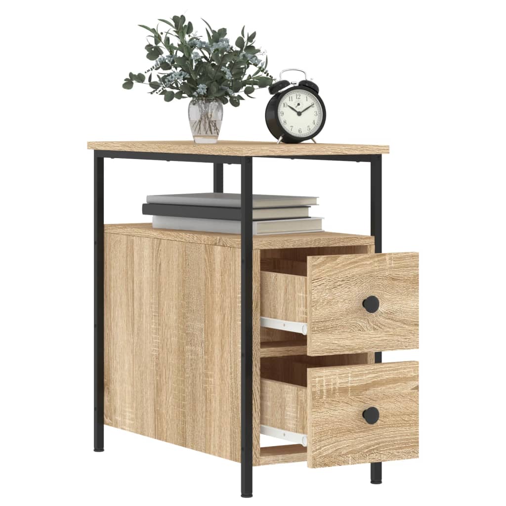 Nachtkastjes 2 st 30x60x60 cm bewerkt hout sonoma eikenkleurig Nachtkastjes | Creëer jouw Trendy Thuis | Gratis bezorgd & Retour | Trendy.nl