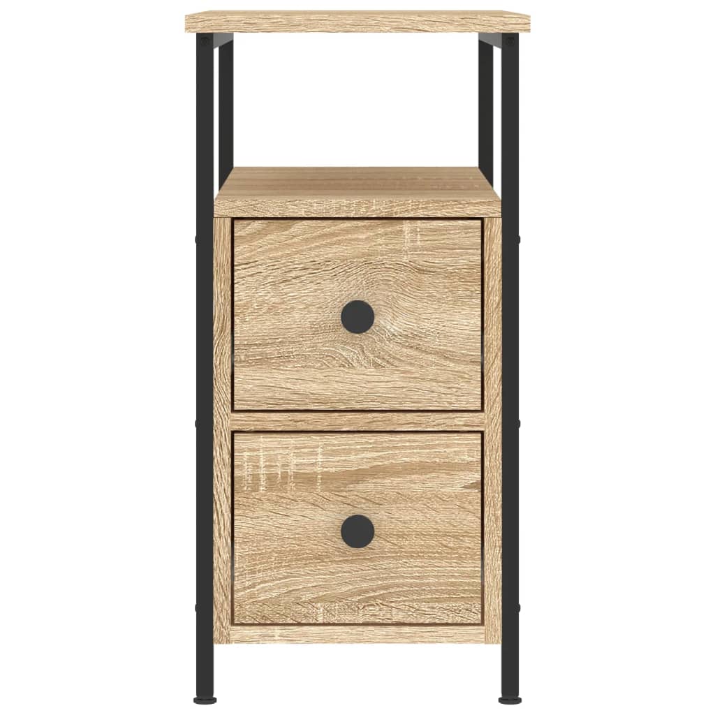 Nachtkastjes 2 st 30x60x60 cm bewerkt hout sonoma eikenkleurig Nachtkastjes | Creëer jouw Trendy Thuis | Gratis bezorgd & Retour | Trendy.nl