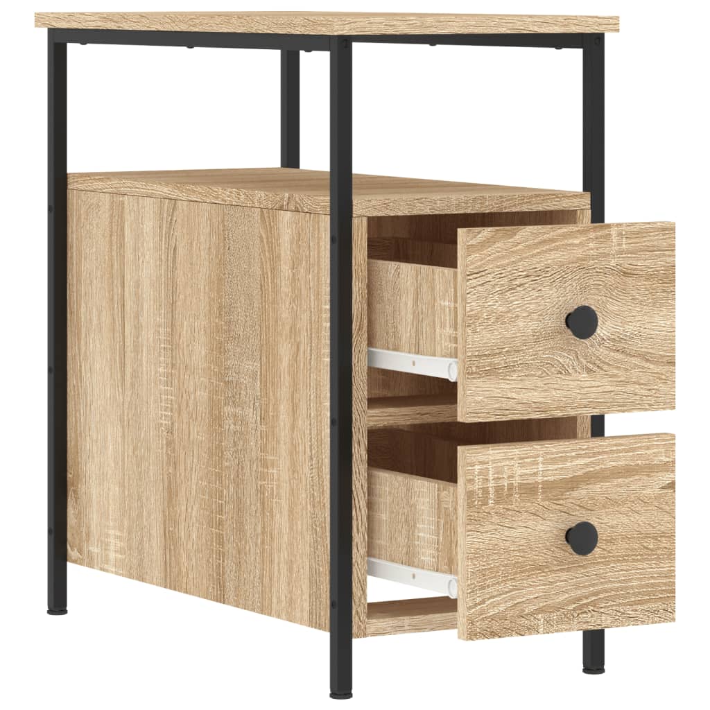 Nachtkastjes 2 st 30x60x60 cm bewerkt hout sonoma eikenkleurig Nachtkastjes | Creëer jouw Trendy Thuis | Gratis bezorgd & Retour | Trendy.nl