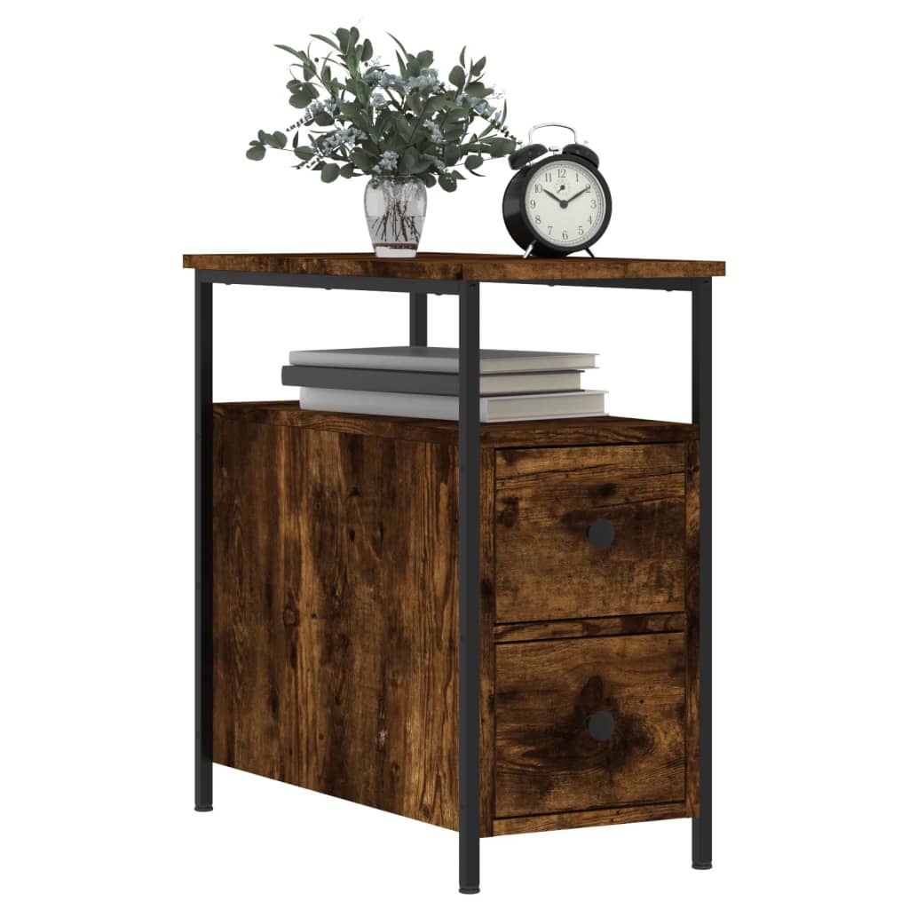 Nachtkastjes 2 st 30x60x60 cm bewerkt hout gerookt eikenkleurig Nachtkastjes | Creëer jouw Trendy Thuis | Gratis bezorgd & Retour | Trendy.nl