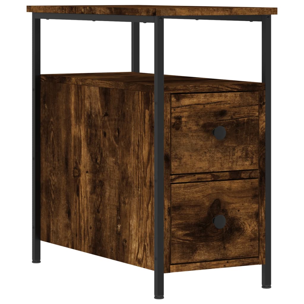 Nachtkastjes 2 st 30x60x60 cm bewerkt hout gerookt eikenkleurig Nachtkastjes | Creëer jouw Trendy Thuis | Gratis bezorgd & Retour | Trendy.nl