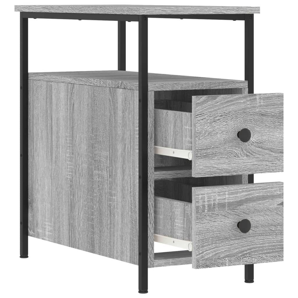 Nachtkastje 30x60x60 cm bewerkt hout grijs sonoma eikenkleurig Nachtkastjes | Creëer jouw Trendy Thuis | Gratis bezorgd & Retour | Trendy.nl