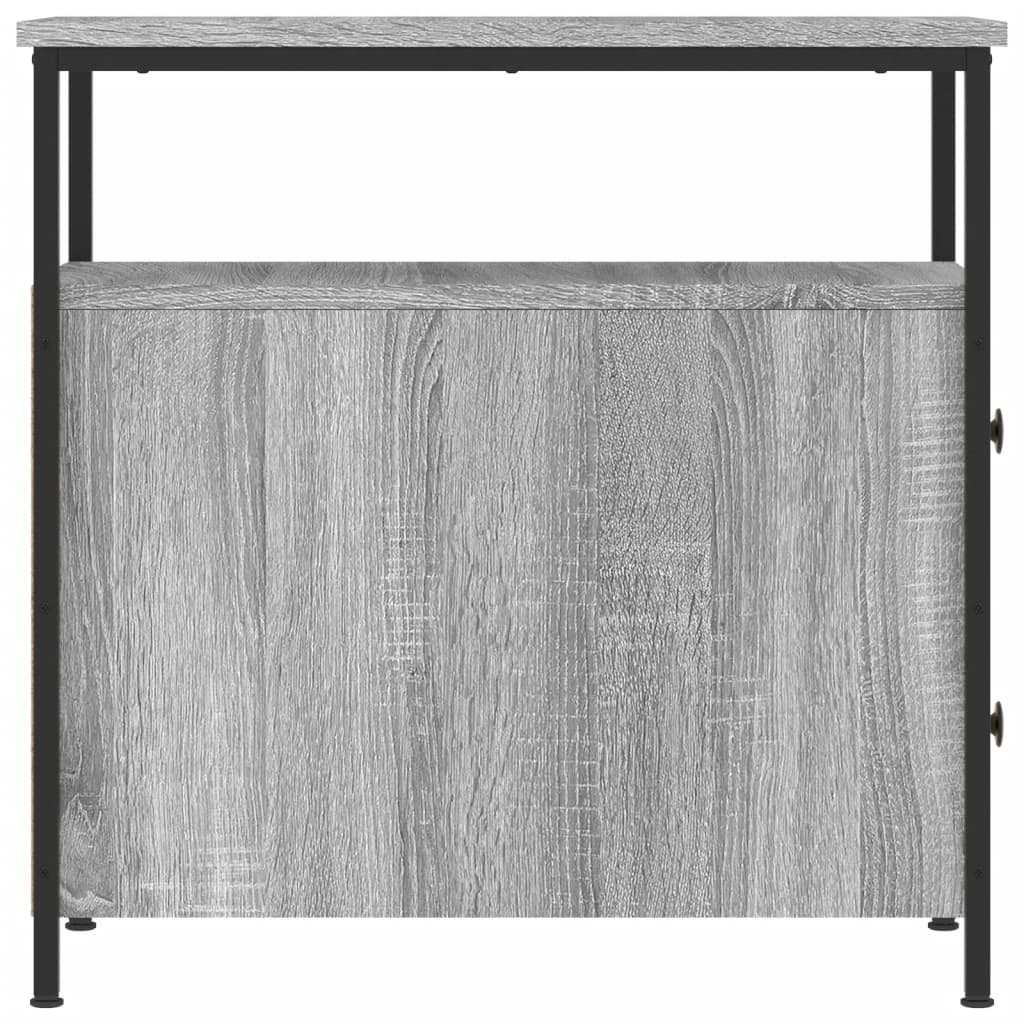 Nachtkastje 30x60x60 cm bewerkt hout grijs sonoma eikenkleurig Nachtkastjes | Creëer jouw Trendy Thuis | Gratis bezorgd & Retour | Trendy.nl