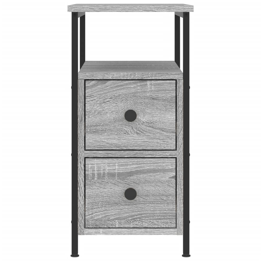 Nachtkastjes 2 st 30x60x60 cm bewerkt hout grijs sonoma eiken Nachtkastjes | Creëer jouw Trendy Thuis | Gratis bezorgd & Retour | Trendy.nl