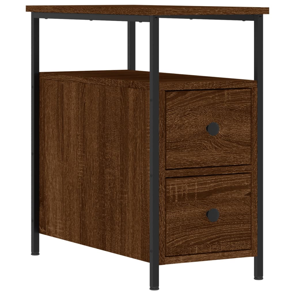 Nachtkastjes 2 st 30x60x60 cm bewerkt hout bruin eikenkleur Nachtkastjes | Creëer jouw Trendy Thuis | Gratis bezorgd & Retour | Trendy.nl