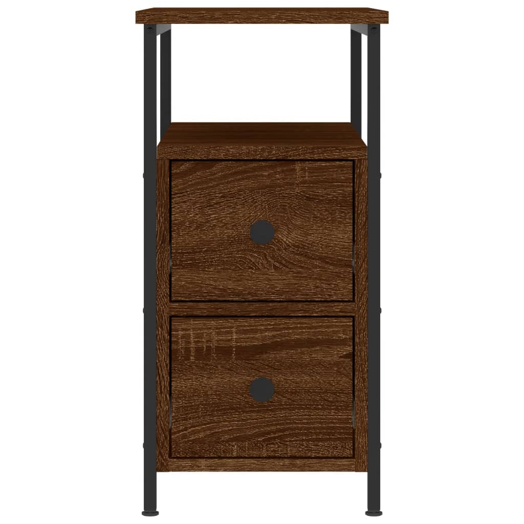 Nachtkastjes 2 st 30x60x60 cm bewerkt hout bruin eikenkleur Nachtkastjes | Creëer jouw Trendy Thuis | Gratis bezorgd & Retour | Trendy.nl