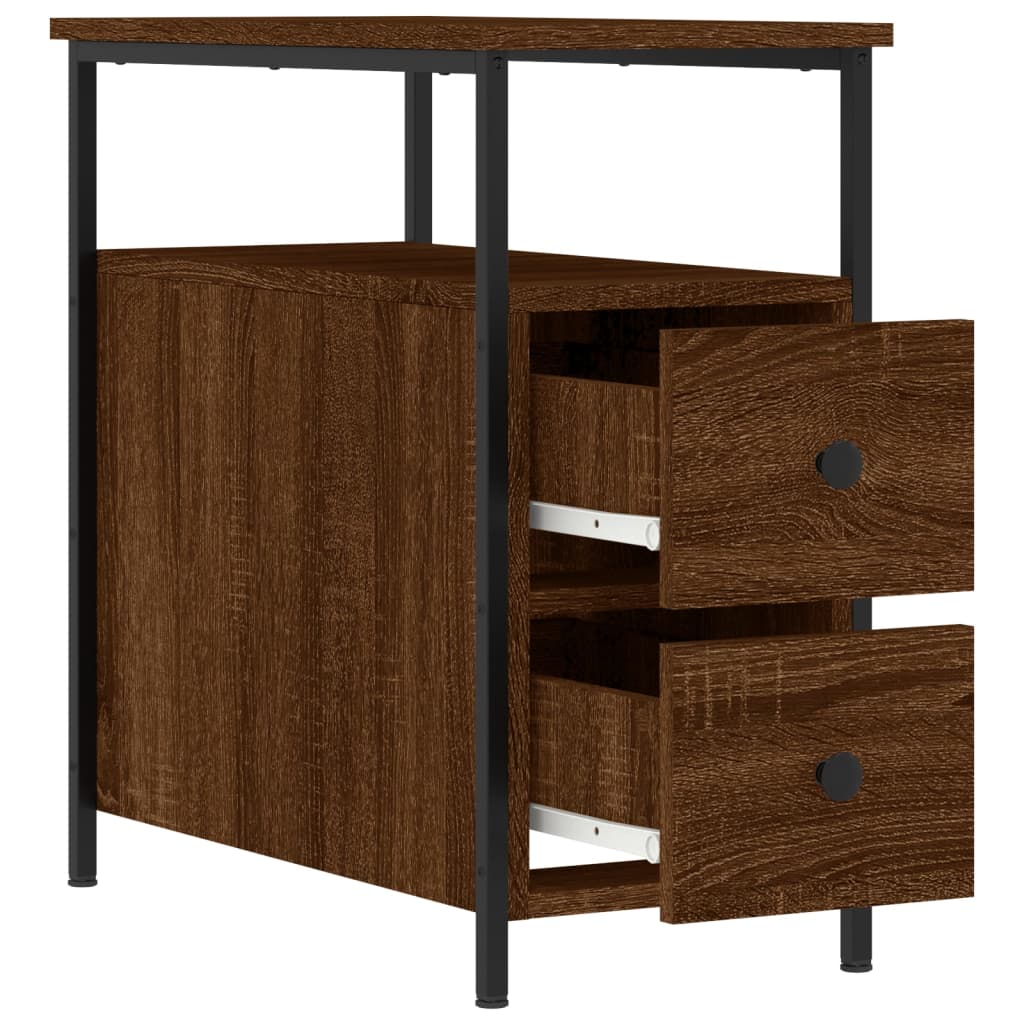 Nachtkastjes 2 st 30x60x60 cm bewerkt hout bruin eikenkleur Nachtkastjes | Creëer jouw Trendy Thuis | Gratis bezorgd & Retour | Trendy.nl