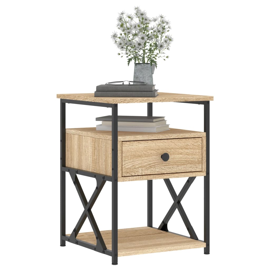 Nachtkastjes 2 st 40x42x55 cm bewerkt hout sonoma eikenkleurig Nachtkastjes | Creëer jouw Trendy Thuis | Gratis bezorgd & Retour | Trendy.nl