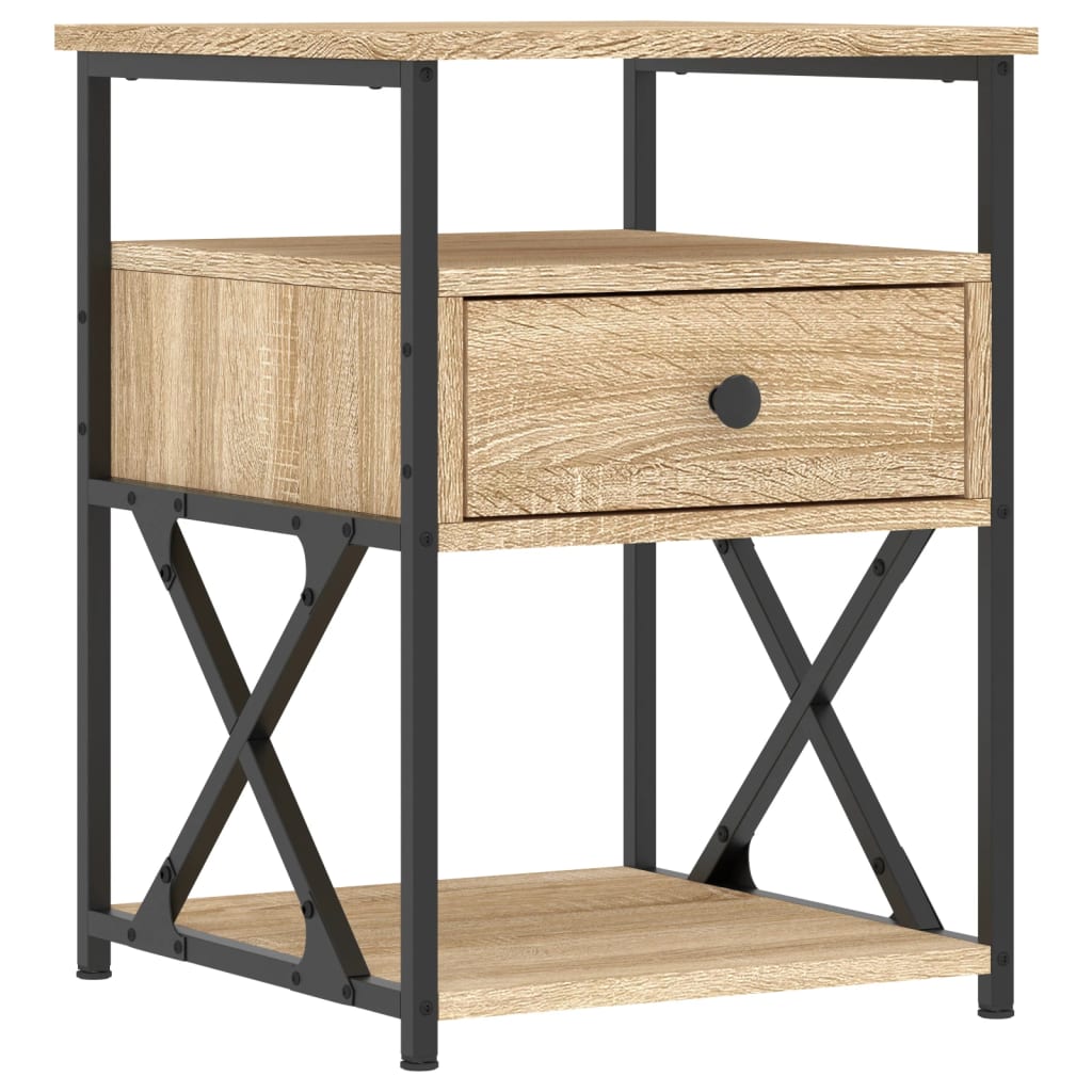 Nachtkastjes 2 st 40x42x55 cm bewerkt hout sonoma eikenkleurig Nachtkastjes | Creëer jouw Trendy Thuis | Gratis bezorgd & Retour | Trendy.nl