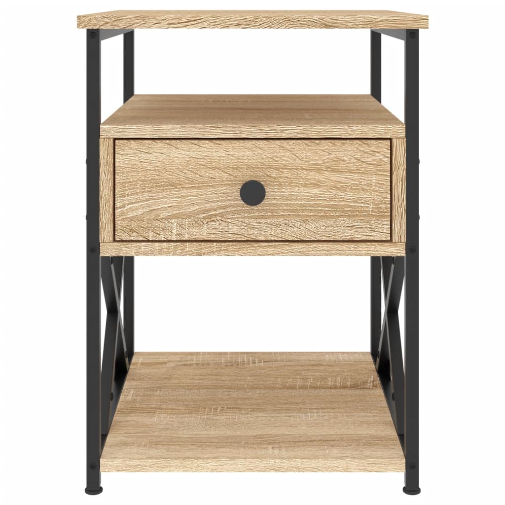 Nachtkastjes 2 st 40x42x55 cm bewerkt hout sonoma eikenkleurig Nachtkastjes | Creëer jouw Trendy Thuis | Gratis bezorgd & Retour | Trendy.nl