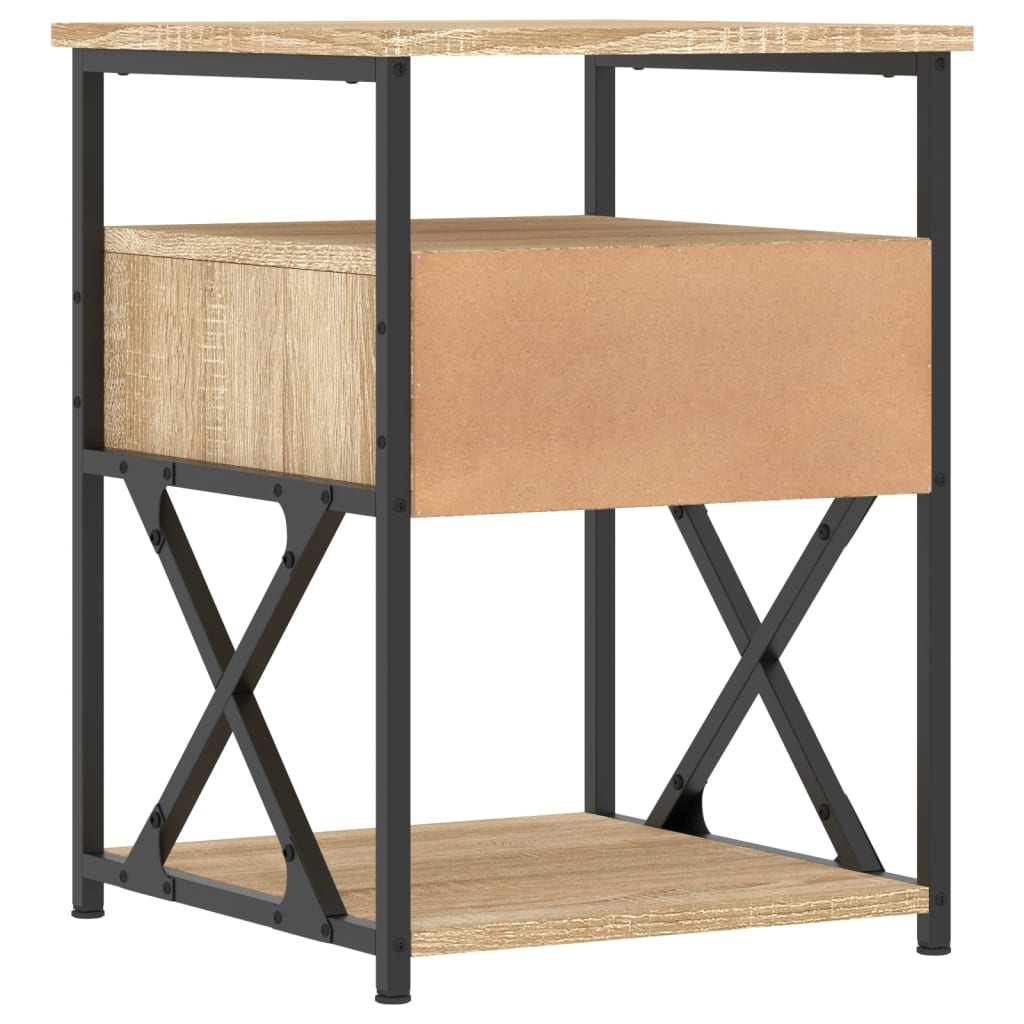 Nachtkastjes 2 st 40x42x55 cm bewerkt hout sonoma eikenkleurig Nachtkastjes | Creëer jouw Trendy Thuis | Gratis bezorgd & Retour | Trendy.nl