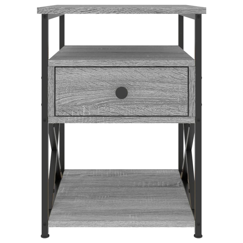 Nachtkastjes 2 st 40x42x55 cm bewerkt hout grijs sonoma eiken Nachtkastjes | Creëer jouw Trendy Thuis | Gratis bezorgd & Retour | Trendy.nl