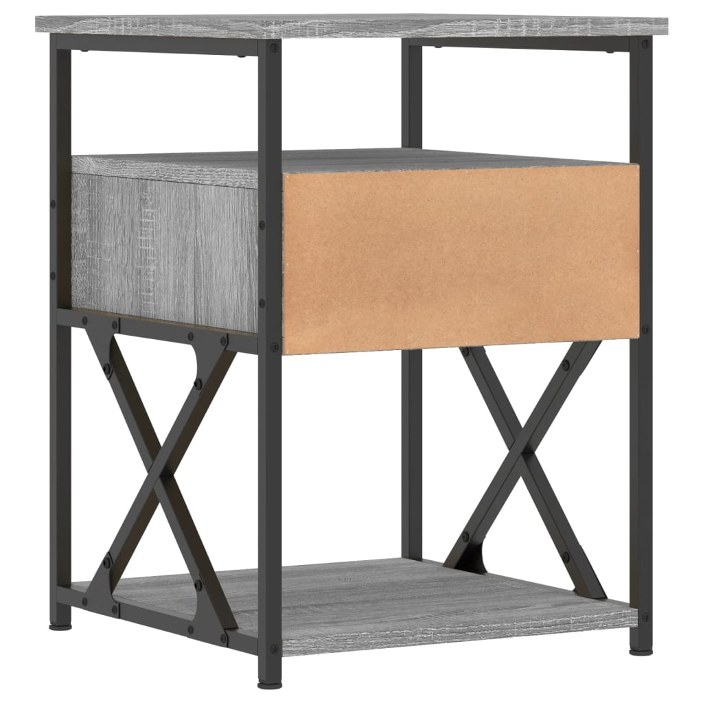 Nachtkastjes 2 st 40x42x55 cm bewerkt hout grijs sonoma eiken Nachtkastjes | Creëer jouw Trendy Thuis | Gratis bezorgd & Retour | Trendy.nl