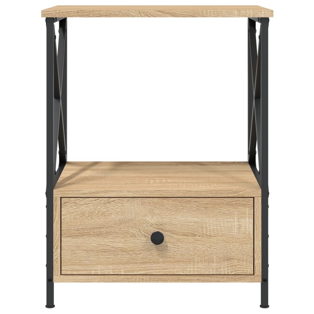 Nachtkastjes 2 st 50x41x65 cm bewerkt hout sonoma eikenkleurig Nachtkastjes | Creëer jouw Trendy Thuis | Gratis bezorgd & Retour | Trendy.nl