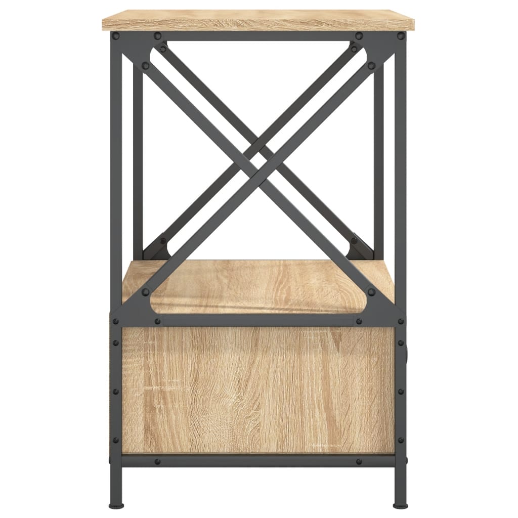 Nachtkastjes 2 st 50x41x65 cm bewerkt hout sonoma eikenkleurig Nachtkastjes | Creëer jouw Trendy Thuis | Gratis bezorgd & Retour | Trendy.nl