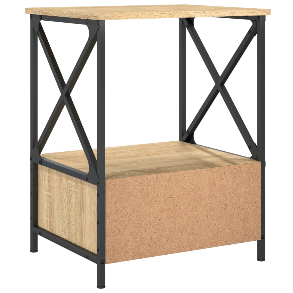 Nachtkastjes 2 st 50x41x65 cm bewerkt hout sonoma eikenkleurig Nachtkastjes | Creëer jouw Trendy Thuis | Gratis bezorgd & Retour | Trendy.nl