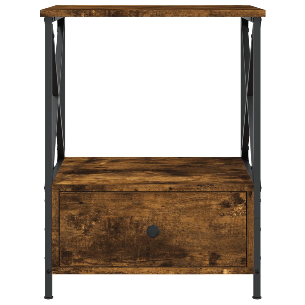 Nachtkastjes 2 st 50x41x65 cm bewerkt hout gerookt eikenkleurig Nachtkastjes | Creëer jouw Trendy Thuis | Gratis bezorgd & Retour | Trendy.nl