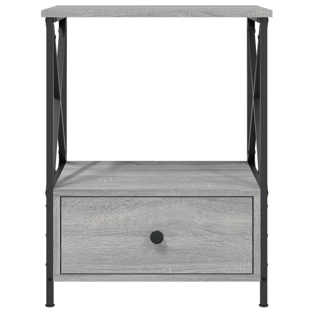 Nachtkastjes 2 st 50x41x65 cm bewerkt hout grijs sonoma eiken Nachtkastjes | Creëer jouw Trendy Thuis | Gratis bezorgd & Retour | Trendy.nl