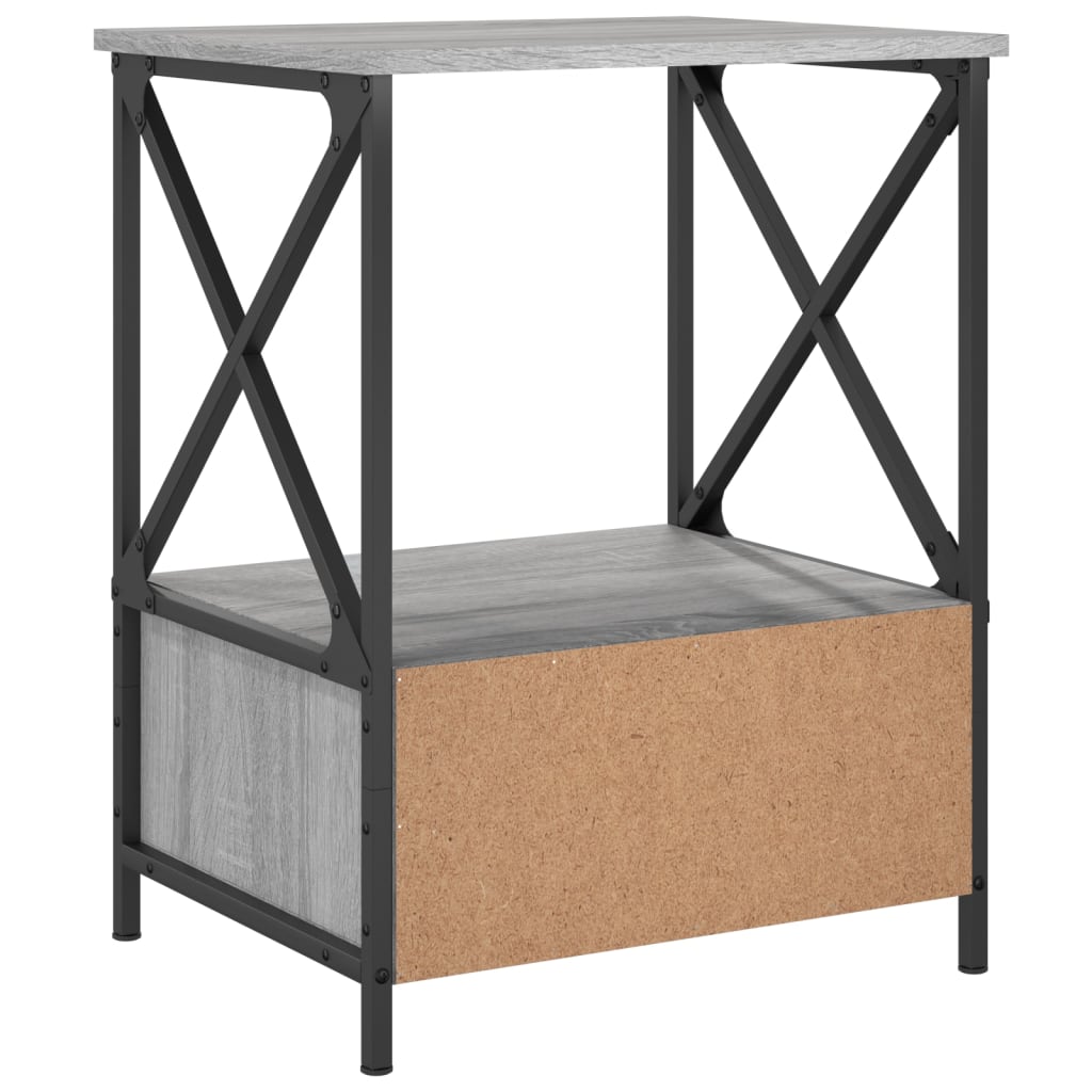 Nachtkastjes 2 st 50x41x65 cm bewerkt hout grijs sonoma eiken Nachtkastjes | Creëer jouw Trendy Thuis | Gratis bezorgd & Retour | Trendy.nl