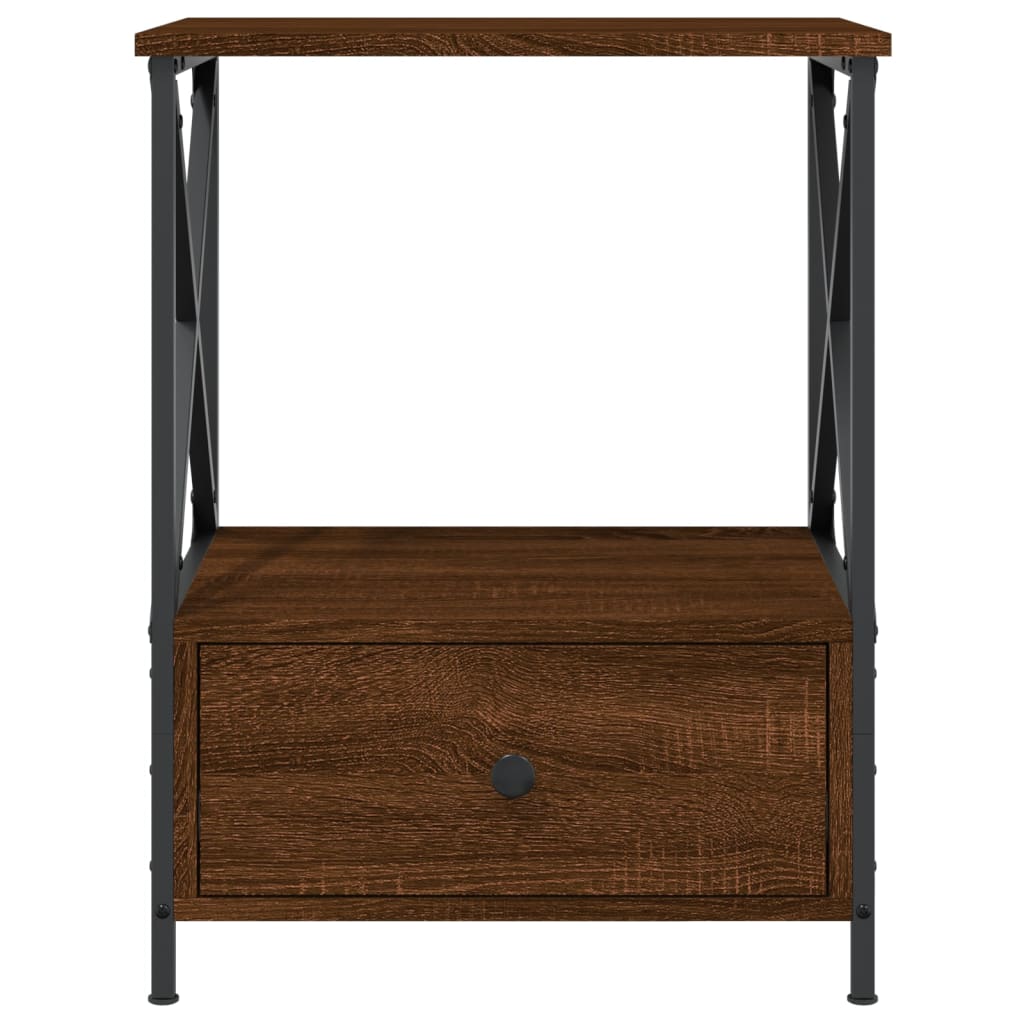 Nachtkastjes 2 st 50x41x65 cm bewerkt hout bruin eikenkleur Nachtkastjes | Creëer jouw Trendy Thuis | Gratis bezorgd & Retour | Trendy.nl