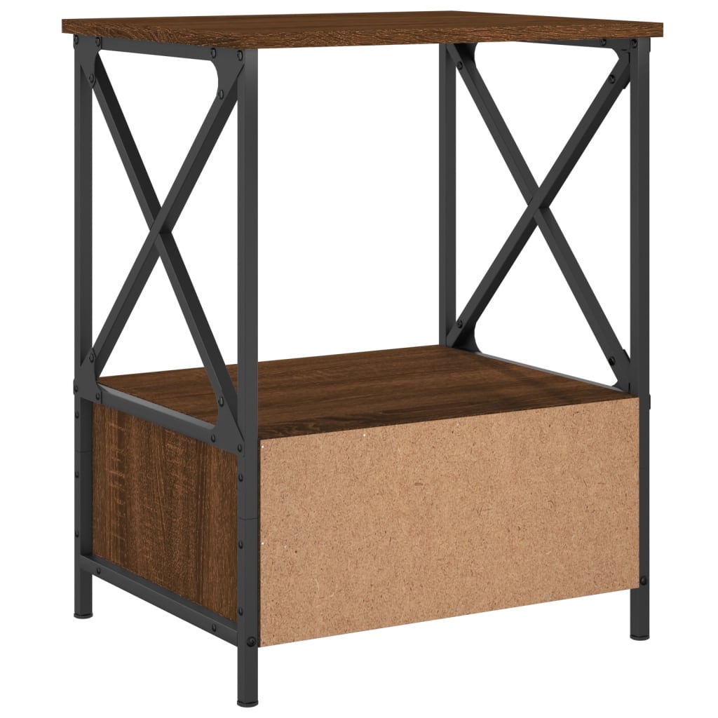 Nachtkastjes 2 st 50x41x65 cm bewerkt hout bruin eikenkleur Nachtkastjes | Creëer jouw Trendy Thuis | Gratis bezorgd & Retour | Trendy.nl