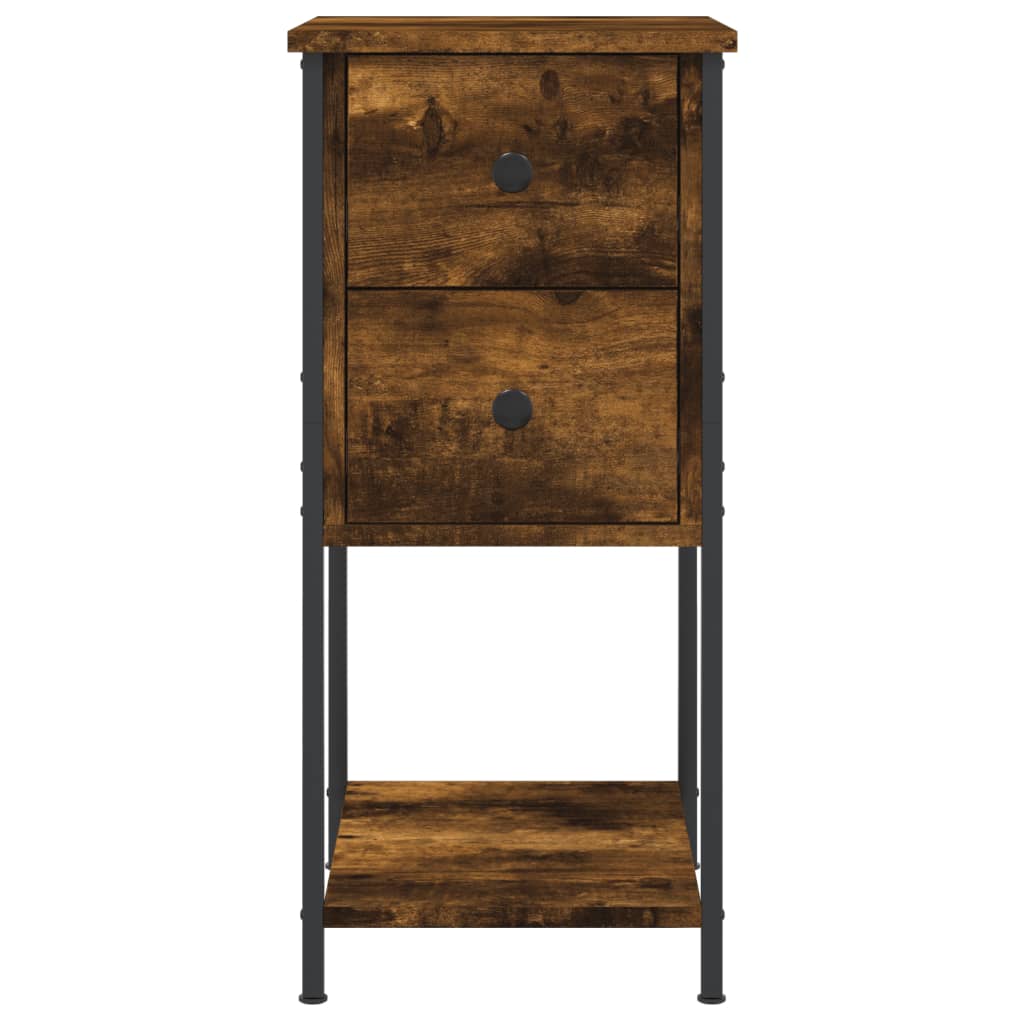 Nachtkastje 32x42x70 cm bewerkt hout gerookt eikenkleurig Nachtkastjes | Creëer jouw Trendy Thuis | Gratis bezorgd & Retour | Trendy.nl