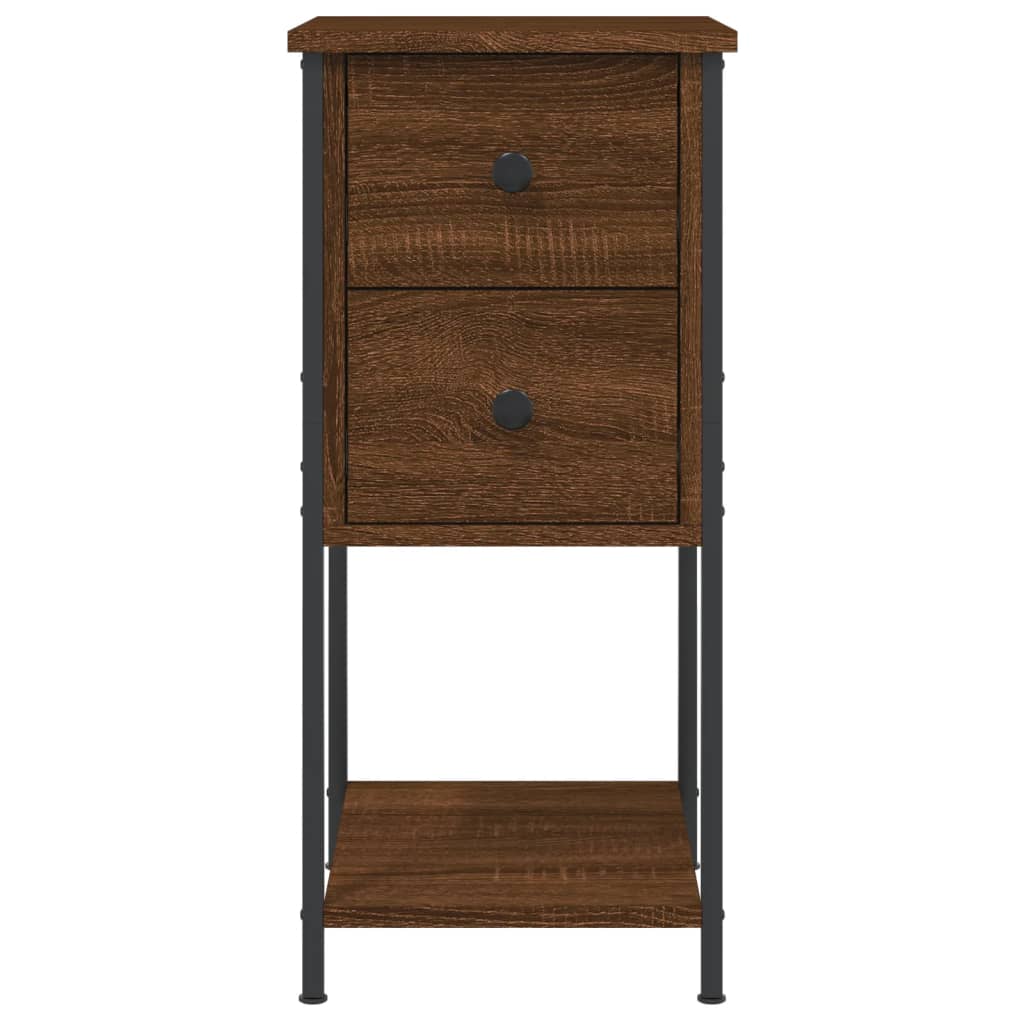 Nachtkastje 32x42x70 cm bewerkt hout bruin eikenkleur Nachtkastjes | Creëer jouw Trendy Thuis | Gratis bezorgd & Retour | Trendy.nl