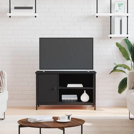 Tv-meubel 80x40x50 cm bewerkt hout zwart Tv-meubels | Creëer jouw Trendy Thuis | Gratis bezorgd & Retour | Trendy.nl
