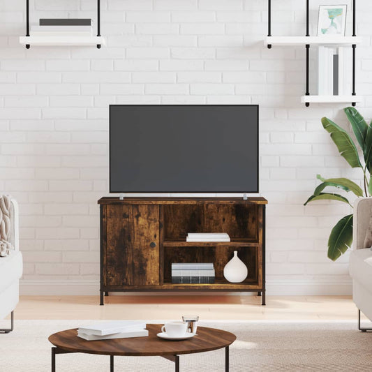 Stijlvol Tv-meubel van bewerkt hout in gerookt eikenkleur - 80x40x50 cm Tv-meubels | Creëer jouw Trendy Thuis | Gratis bezorgd & Retour | Trendy.nl