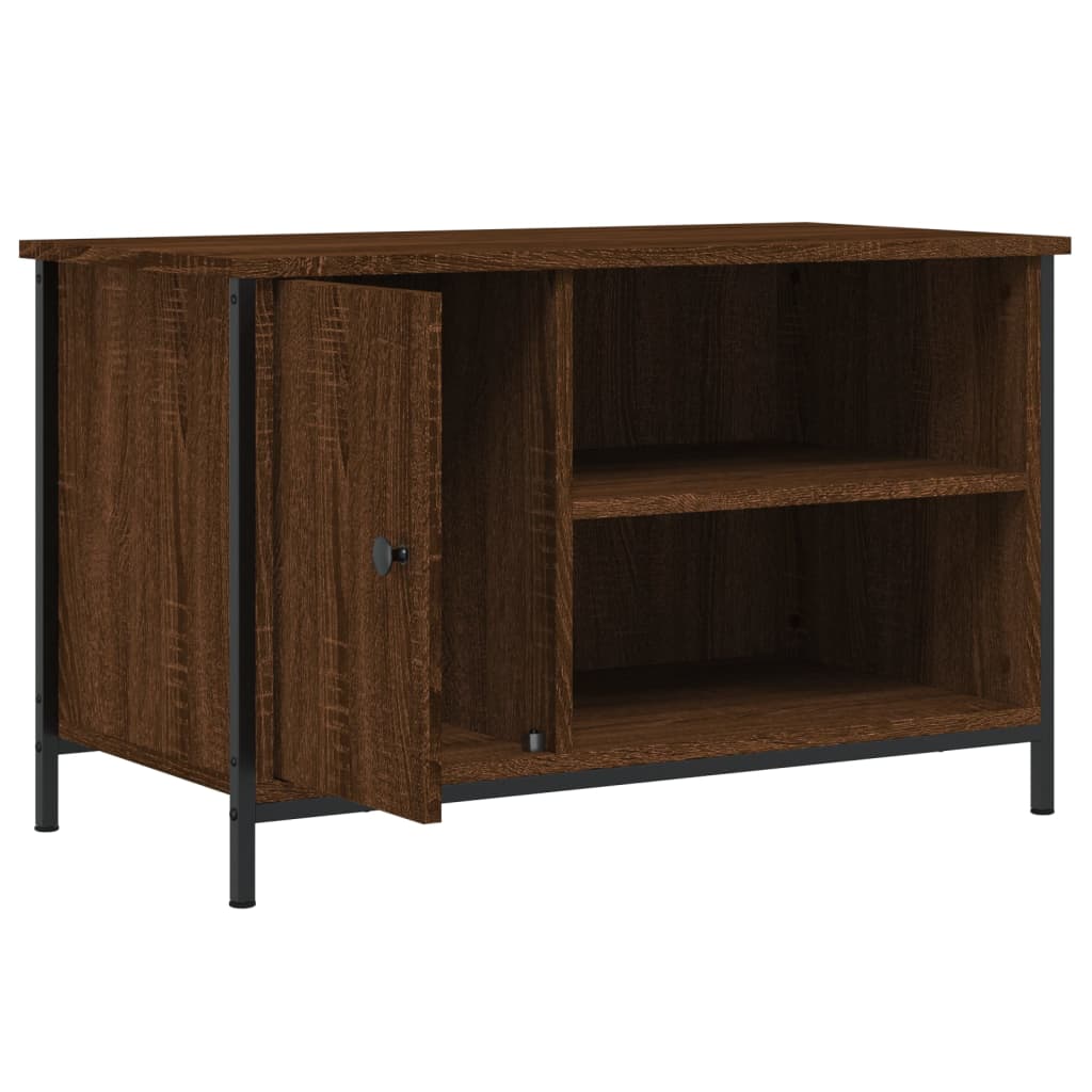 Stijlvol Tv-meubel van bewerkt hout in bruin eikenkleur, 80x40x50 cm Tv-meubels | Creëer jouw Trendy Thuis | Gratis bezorgd & Retour | Trendy.nl