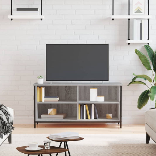 Stijlvol Tv-meubel van bewerkt hout in grijs sonoma eikenkleur - 100x40x50 cm Tv-meubels | Creëer jouw Trendy Thuis | Gratis bezorgd & Retour | Trendy.nl