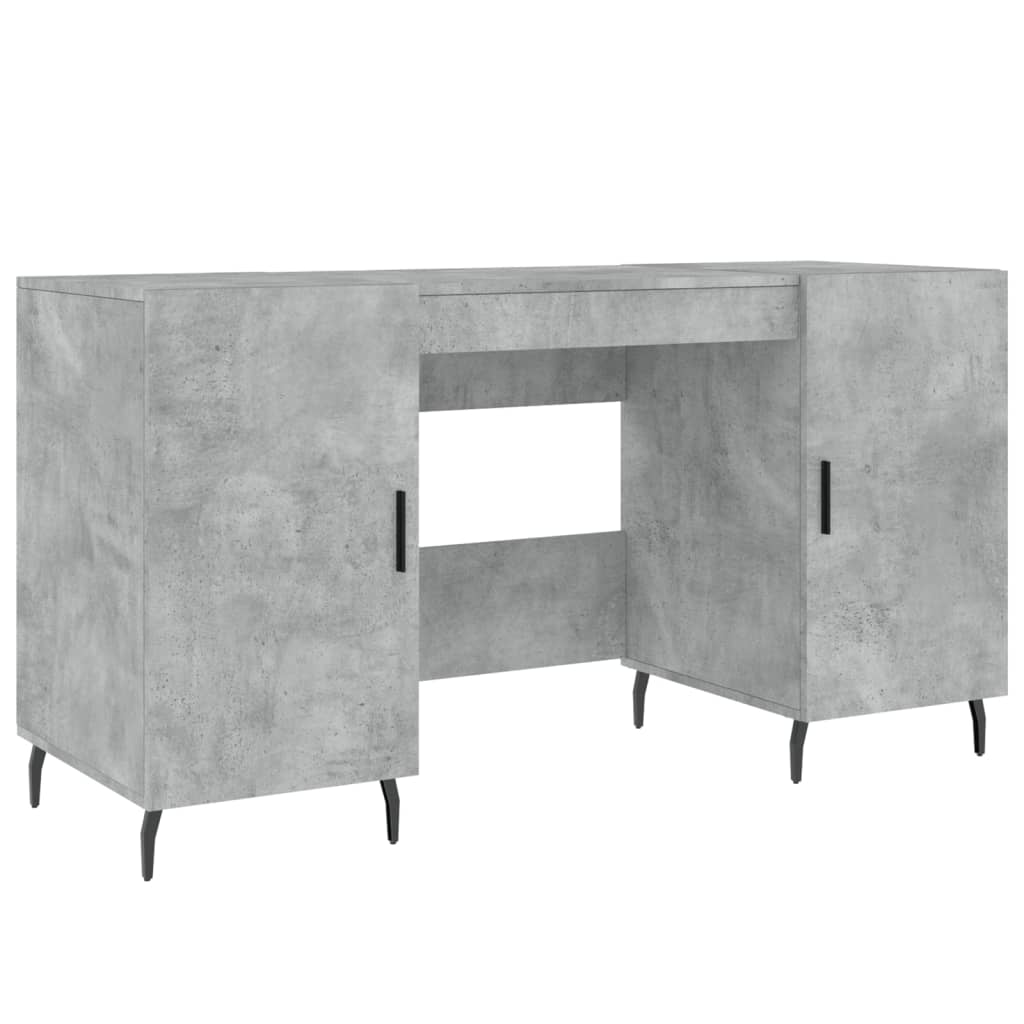Stijlvol bewerkt houten bureau in betongrijs - Afmetingen 140x50x75 cm Bureaus | Creëer jouw Trendy Thuis | Gratis bezorgd & Retour | Trendy.nl