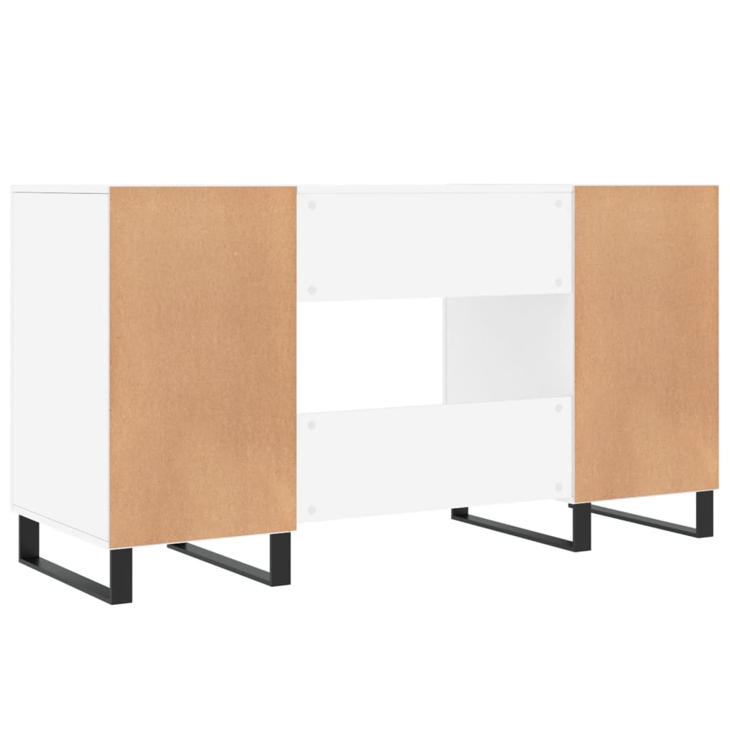 Hoogglans wit bureau van bewerkt hout - afmetingen 140x50x75 cm Bureaus | Creëer jouw Trendy Thuis | Gratis bezorgd & Retour | Trendy.nl